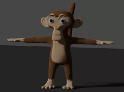 monkey Free low-poly  3D model