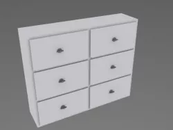 Mounted Wall Drawers Free low-poly  3D model