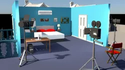 Movie Set 3D Modelling  Free low-poly  3D model