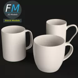 Mugs Cups 3D model