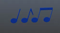Musical notes 3D model