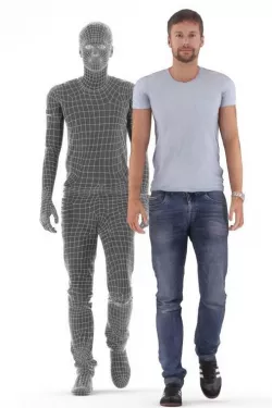 Nathan 003 Animated Walking Casual Free low-poly  3D model