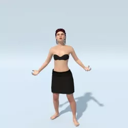 Nude Frustrated Angry Girl Free 3D model