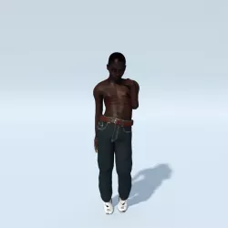 Nude Kinky Boy Jamal Free 3D model