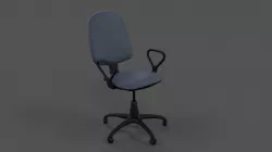 Office chair with wheels 4 colors Free low-poly  3D model