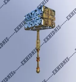 Ornamented Hammer Free low-poly  3D model