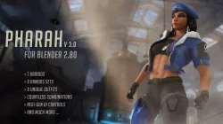 Overwatch Pharah for Blender Free 3D model
