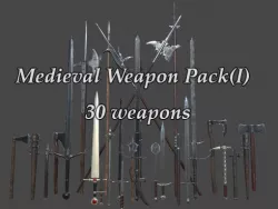 PBR Medieval Weapons Pack I Low-poly  3D model