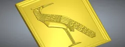 peacock relief 3D model