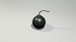  Pirate bomb Free low-poly  3D model