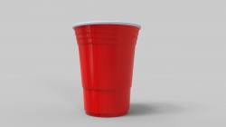 Red Plastic Cup 3D model