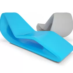 Plastic Deckchair Organic Qui est Paul Free 3D model