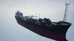 Post-apocalyptic oil tanker Low-poly  3D model