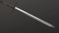 Realistic Medieval Sword Free low-poly  3D model