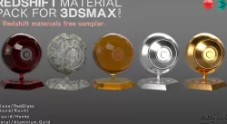 REDSHIFT MATERIAL PACK FOR 3DSMAX SAMPLER  Free 3D model