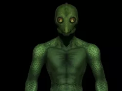 Reptilian Alien - Classic Lizard-Man  - Aliens Low-poly  3D model
