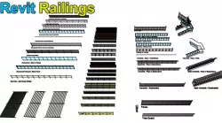 Revit Railings  Free 3D model