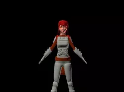 Rider Female Free low-poly  3D model