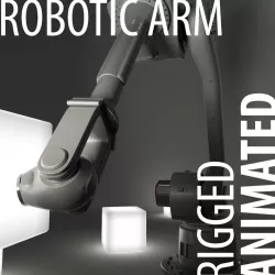 Rigged Robotic arm  3D model