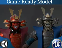 Samurai armor Low-poly  3D model