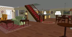 Scene 05 - interior living room Free 3D model