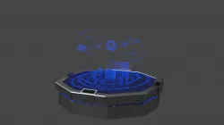 Sci-Fi Hologram Table Free low-poly  3D model