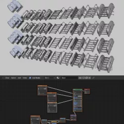 Sci-Fi Staris Basic Version -Free Download- Free low-poly  3D model