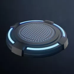 Scifi pedestal turntable Free low-poly  3D model