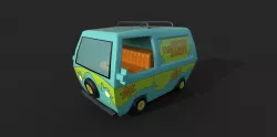 Scooby Doo van Free low-poly  3D model