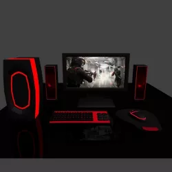 Simple Gaming Setup Free 3D model