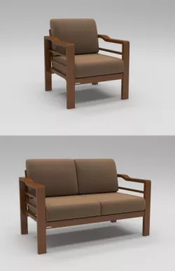 Simply comfortable sofa  Free 3D model