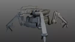 Spider-Tank Free low-poly  3D model