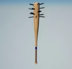 Spiked Baseball Bat Weapon Free 3D model