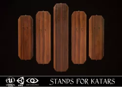 Stands for flinlock katars Free low-poly  3D model