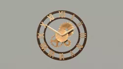 Steampunk Clock Free low-poly  3D model