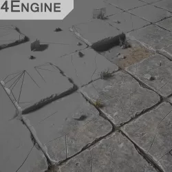 Stone Floor Free low-poly  3D model