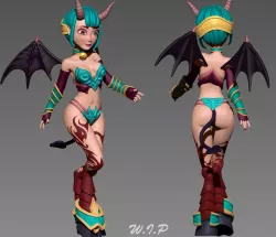 Succubus Low-poly  3D model