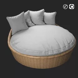 Sunset West Leucadia Wicker Daybed Free 3D model