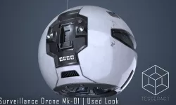 Surveillance Drone Mk1 Used Look Free 3D model