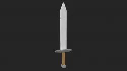 Sword Hand Painted Game Asset Free low-poly  3D model