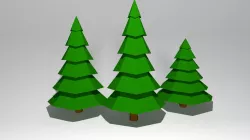 The trees Free low-poly  3D model