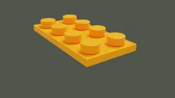 Thinner Toy Brick Free 3D model