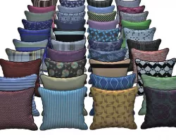 Throw Pillow 45cm X 45cm with Piping 3D model