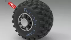 tire quad Free 3D model