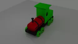 Toys train Free 3D model
