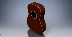 Ukulele body Free 3D model