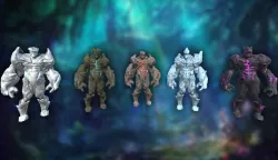 Ultimate Golem Elemental Pack Free low-poly  3D model