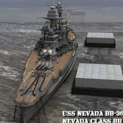 USS Nevada for Poser 3D model