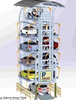 Vertical Rotary Parking System Automated 10 car Suvs sedan  Free 3D model