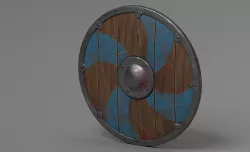 Viking Fantasy Shield Free low-poly  3D model